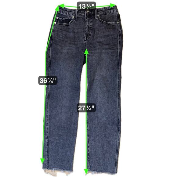 We The Free Free People Size 28 Black Wash Raw Hem Jeans Cropped Ankle Jeans - Picture 9 of 9